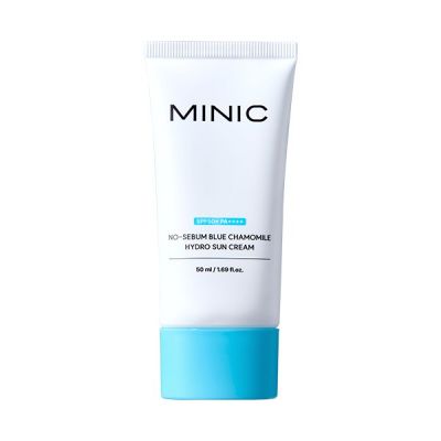 미닉 노세범 블루 캐모마일 쿨링 진정 수분 무기자차 선크림 SPF50+ PA++++ #눈시림없는 #무자극 #민감피부용 #밀림없는 #화잘먹선크림, 3개, 50ml