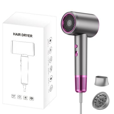 콜콜러브 전문가용 초경량 빠른 건조 파워 헤어드라이기 2000W 블루라이트 드라이어, 그레이