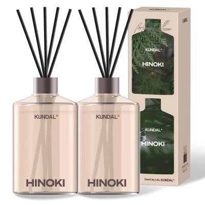 쿤달 시그니처 퍼퓸 디퓨저 세트, 히노키, 500ml, 2개