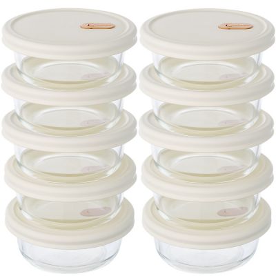 잇센스 10P 냉동밥 보관용기 전자레인지 내열유리 360ml