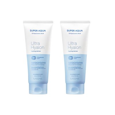 [2입기획] 미샤 수퍼 아쿠아 울트라 히알론 클렌징 폼, 200ml, 2개
