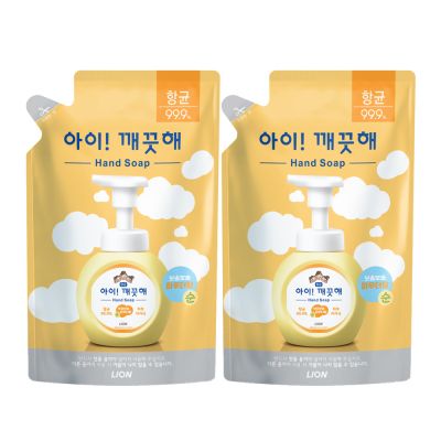 아이깨끗해 핸드워시 순 파우더향 리필용, 450ml, 2개