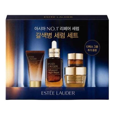 에스티로더 어드밴스드 나이트 리페어 싱크로나이즈드 멀티 리커버리 콤플렉스 세럼 50ml + 클렌징 폼 30ml + 아이 젤 크림 5ml + 수프림 단단크림 15ml 세트, 1세트
