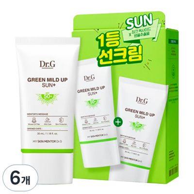 닥터지 그린 마일드 업 선 플러스 SPF50+ PA++++, 35ml, 6개