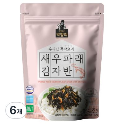 박향희김 새우파래 김자반, 50g, 6개