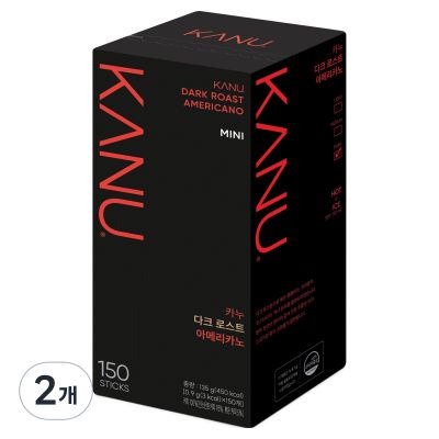 카누 다크 로스트 아메리카노 원두커피스틱, 900mg, 150개입, 2개