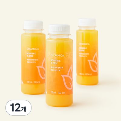 올가니카 부스터C 과채주스, 190ml, 12개