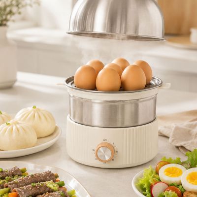 파르셀 계란찜기 에그쿠커 2단 올스텐 타이머 SUS304, CES-397W