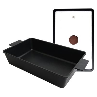 델라고 인덕션 오일마스터 사각전골팬, 1개, 블랙, 39cm