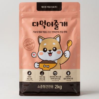다먹어줄개 강아지 사료, 소중형견전용, 2kg, 1개