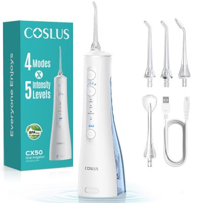 COSLUS 코슬루스 휴대용 구강세정기 IPX7 급방수, 하얀색, C50