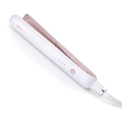 유닉스 세라믹 C컬 웨이브 볼륨 스타일러 판 고데기, 화이트 + 핑크, UCI-A4120