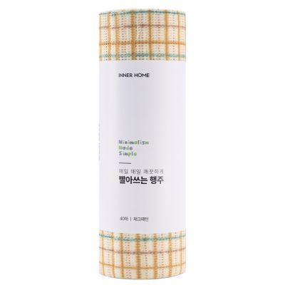 이너홈 빨아쓰는 행주 250 x 300 mm, 40개입, 1개