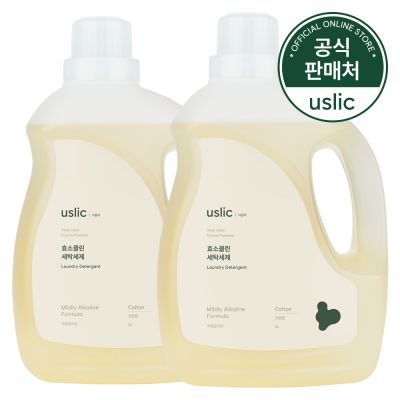 어슬릭 효소클린 알칼리 세탁세제 땀내 쉰냄새 얼룩제거 대용량, 2개, 3L