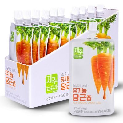 물타지않은 유기농 착즙 제주습관 유기농 당근즙 100ml 30개입, 100ml, 60개