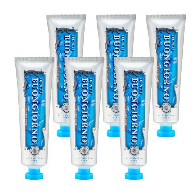 덴티본조르노 치석케어치약 레몬민트향, 100g, 6개