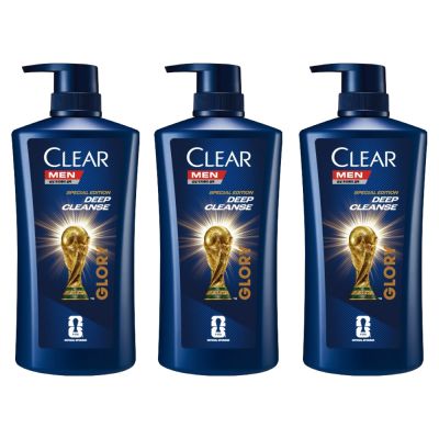 클리어 맨 딥 클린 샴푸 FIFA 월드컵 26 리미티드 패키지 에디션, 3개, 650ml