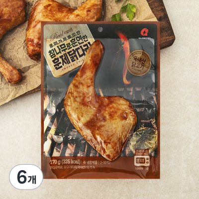 마니커에프앤지 참나무로 훈연한 훈제닭다리, 170g, 6개