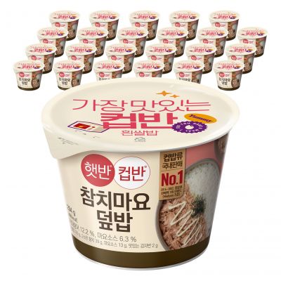 햇반컵반 참치 마요 덮밥, 204g, 24개