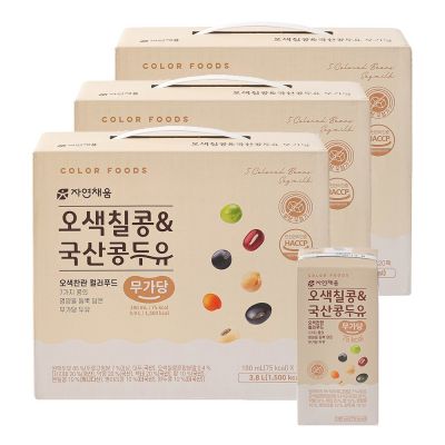 자연채움 오색칠콩 국산콩두유 무가당, 60개, 190ml