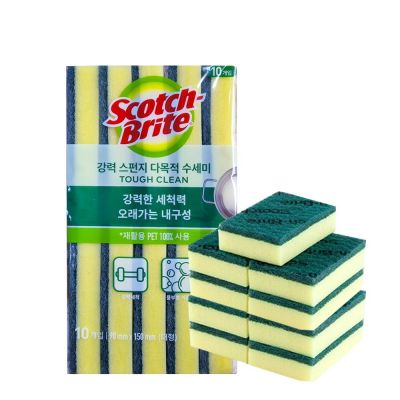 3M 향균스폰지 양면 다목적 수세미 대형 (10입) / 스카치브라이트, 10개, 1개