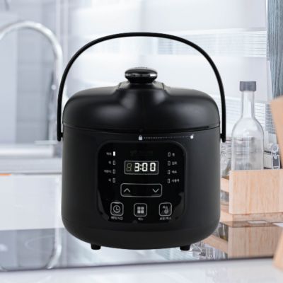키친아트 3-4인용 스마트 미니 전기압력밥솥 KRC-DB342, 블렉, KRC-DB342