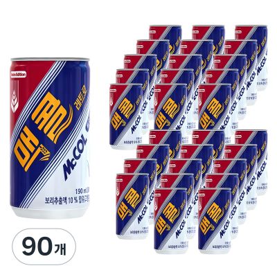 일화 맥콜 190mlx30캔x3박스 기타향탄산음료, 190ml, 90개