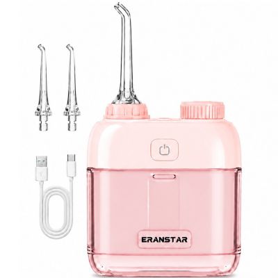 ERANSTAR 미니 무선 물치실 구강세정기 IPX7급 방수 휴대용/여행용/캠핑용/출장용, 핑크, ERXY12