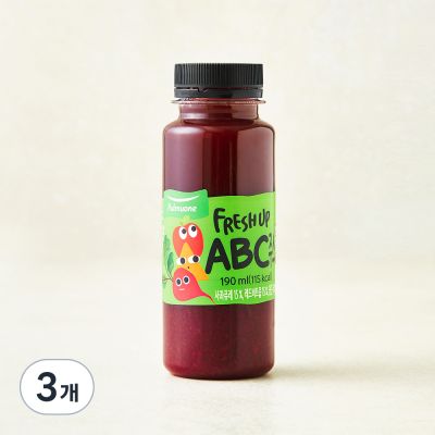 [로켓프레시] 풀무원 프레시업 ABC 주스, 190ml, 3개