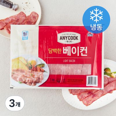 [로켓프레시] 대림선 애니쿡 담백한 베이컨 (냉동), 1kg, 3개