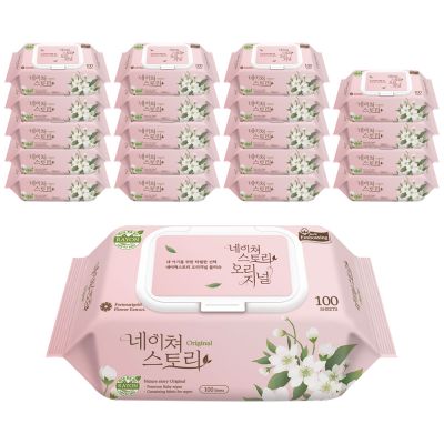 네이처스토리 오리지널 물티슈 캡형, 50g, 100매, 20개