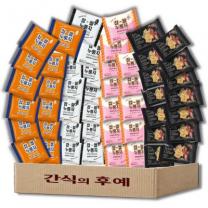 찹쌀 누룽지 과자 쌀과자 스위트+무가당+츄러스+블랙트러플 하몽 소다 크래커 4종 혼합구성, 25g, 50개
