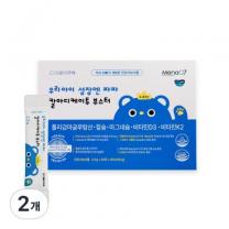 아빠의약속 어린이 칼마디 키즈 칼슘 비타민 아쿠아민마그네슘 성장 요구르트맛, 2개, 60회분