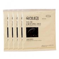숙이네김x광천김 두번구운 더 잘 안터지는 김밥김 완도 프리미엄 김밥용김, 22g, 5개