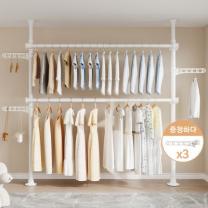 KURUA 38파이 와이드 2단 고정식 옷걸이행거 고강도 스틸 튼튼한 의류수납대