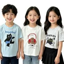 [1+1+1]IEDUOS아동 순면 100% 반팔티 얇은 3종 세트 남아 여아 공용 데일리 기본티셔츠
