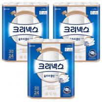크리넥스 울트라클린 화이트, 25m, 24개입, 3개
