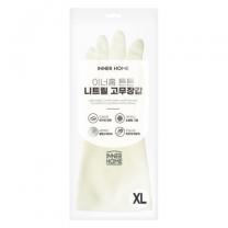 이너홈 튼튼 질긴 니트릴 고무 장갑 양손착용 세트, 화이트, 특대(XL), 1세트