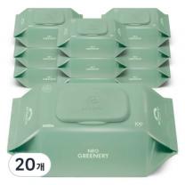 앙블랑 네오 그리너리 유아용 물티슈 캡형, 50g × 100매 × 20개