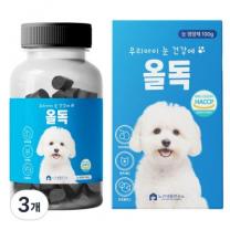 올독 강아지 눈 영양제 눈물자국 노령견 백내장 항산화 루테인, 3개, 눈물개선/눈건강, 100정