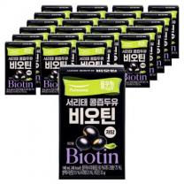 풀무원녹즙 저당 서리태 비오틴 콩즙두유, 140ml, 24개