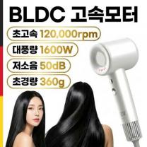 독일 헤어드라이기 고속 BLDC 드라이어 항공모터 대풍량 저소음 고출력 헤어드라이어 가정용 미용실 전문가용, 펄화이트, VV-8119HRLP