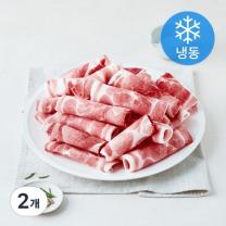[로켓프레시] 미국산 돼지 목전지 돌돌말이 구이 볶음용 2mm (냉동), 2개, 1kg