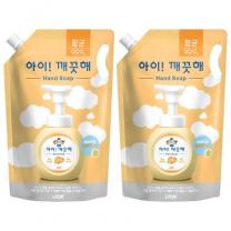 아이깨끗해 핸드워시 순 파우더향 리필용, 1.8L, 2개