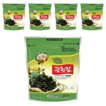 광천김 올리브 녹차 돌자반, 70g, 5개