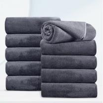 FASEN 수건 이탈리아 5성급 호텔수건 200수 코마사 타올 먼지없는수건, 다크그레이, 10개